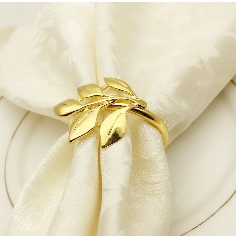Set of 6 Leaf Shaped Napkin Rings Set of 6 Leaf Shaped Napkin Rings