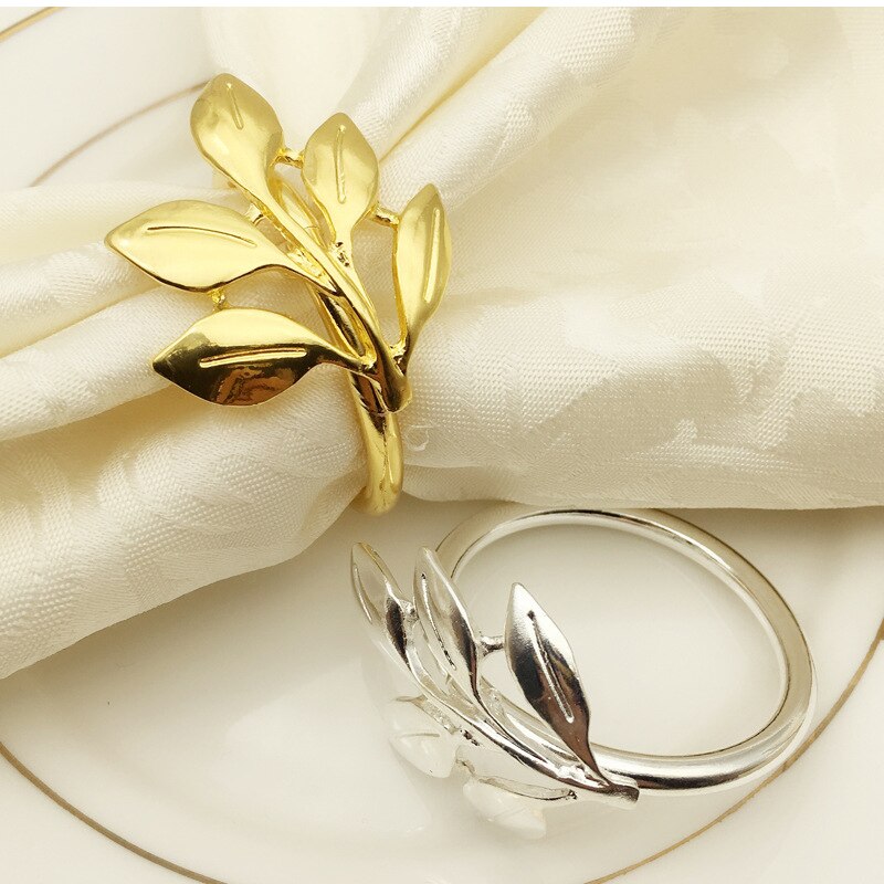 Set of 6 Leaf Shaped Napkin Rings Set of 6 Leaf Shaped Napkin Rings