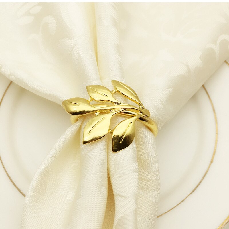 Set of 6 Leaf Shaped Napkin Rings Set of 6 Leaf Shaped Napkin Rings