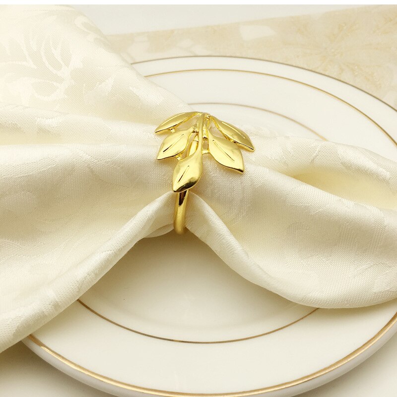 Set of 6 Leaf Shaped Napkin Rings Set of 6 Leaf Shaped Napkin Rings