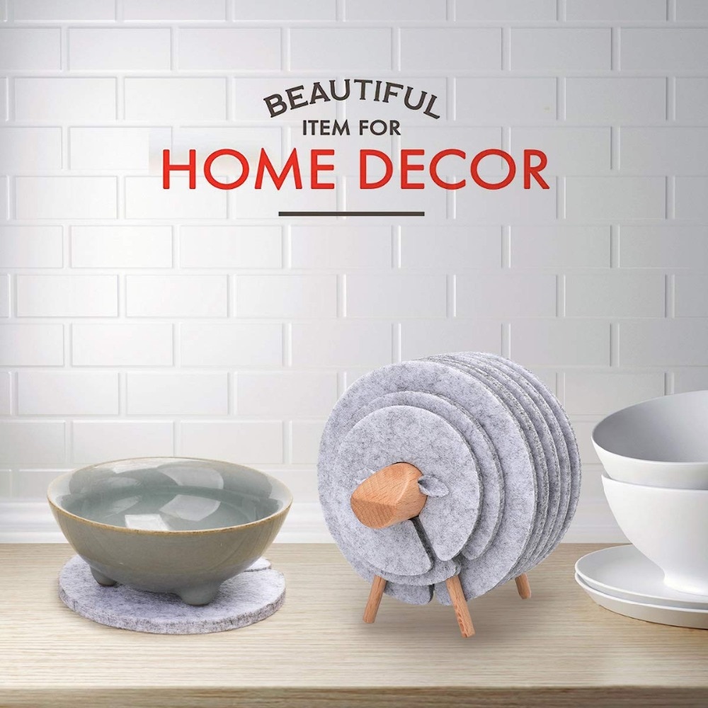 Sheep Shape Cup Coasters Set Sheep Shape Cup Coasters Set