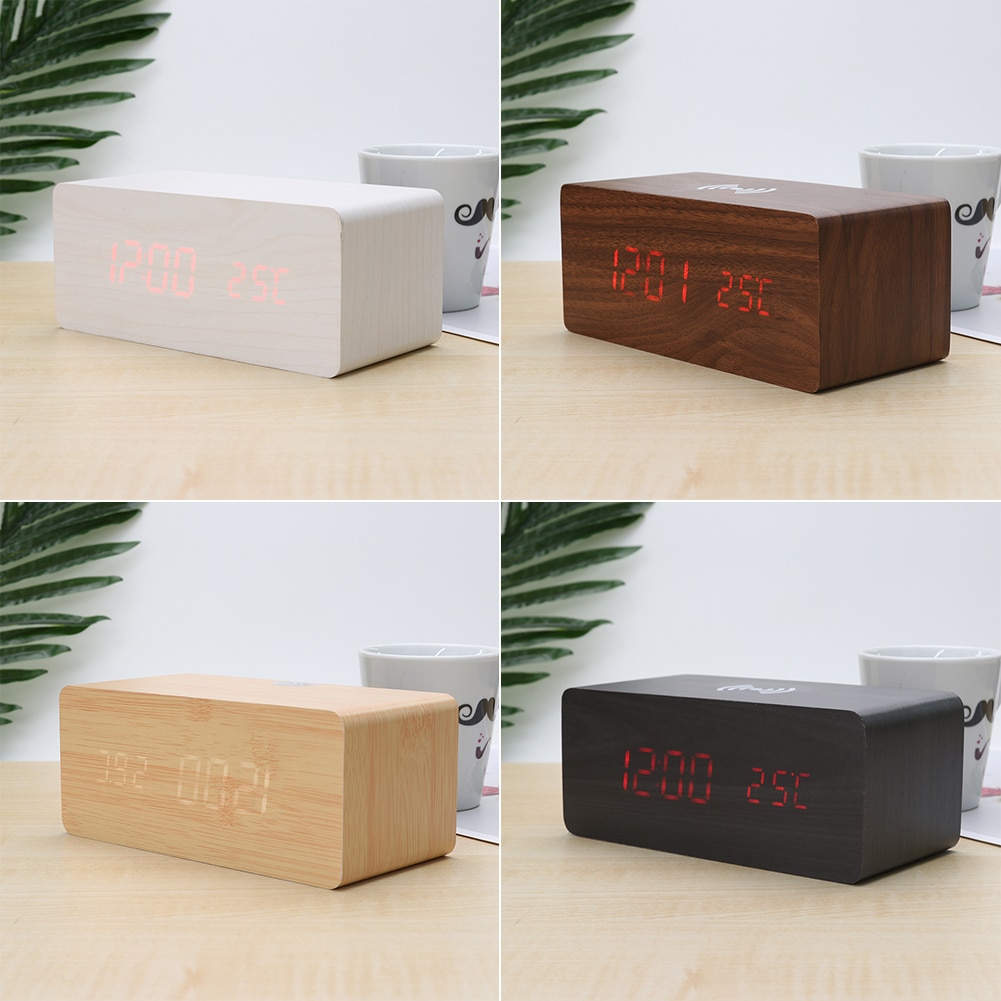 Electric Alarm Clock with Wireless Charging Pad