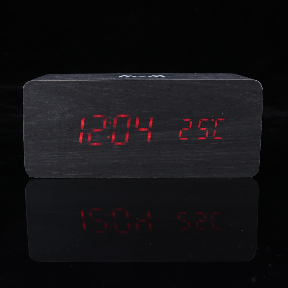 Electric Alarm Clock with Wireless Charging Pad