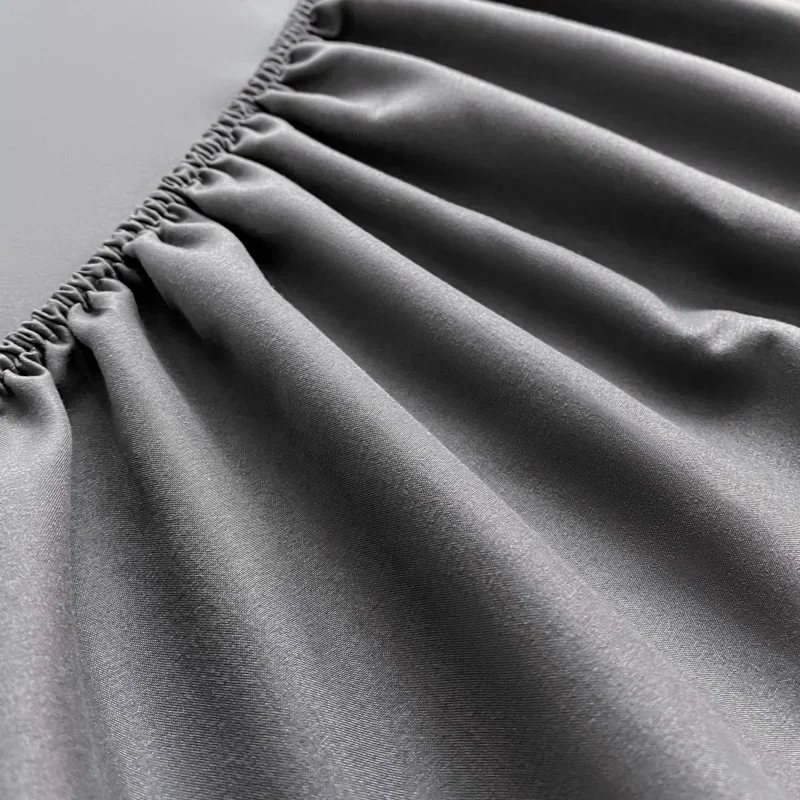 Fitted Bed Sheet with Elastic Band Solid Color Soft Cotton Mattress Cover for Single Double King Queen Bed 120/150/90/180/200