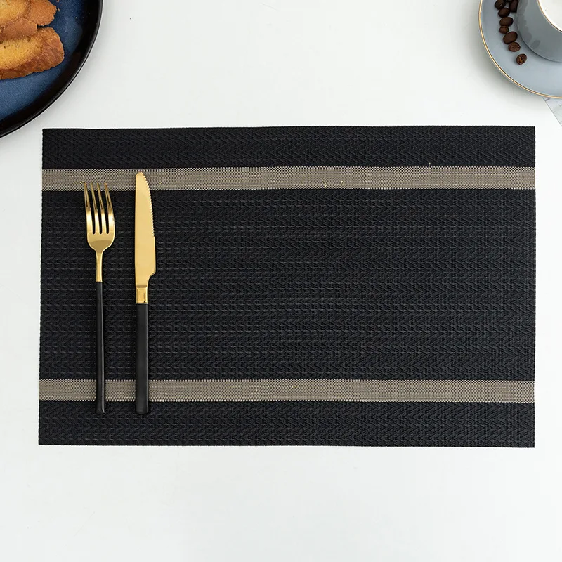 2/4/6PCS Placemats Dining Table Placemats Durable Washable Wipeable PVC Table Mats Pads for Hotel Banquet Party Home Decoration