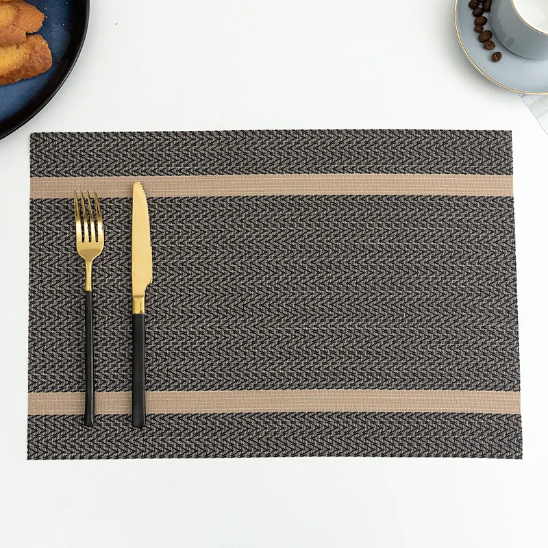 2/4/6PCS Placemats Dining Table Placemats Durable Washable Wipeable PVC Table Mats Pads for Hotel Banquet Party Home Decoration
